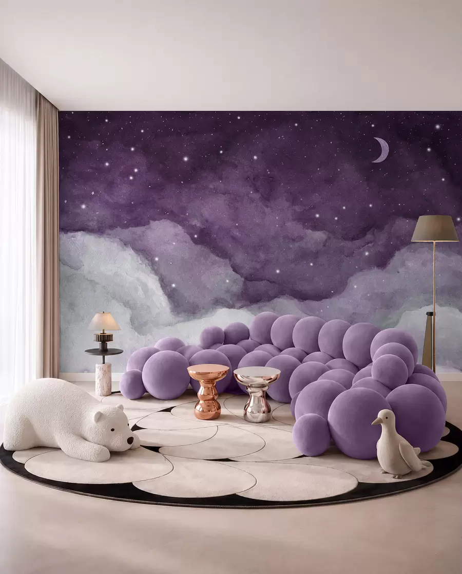 wall murals Whispers of night in soft hues u96076v3