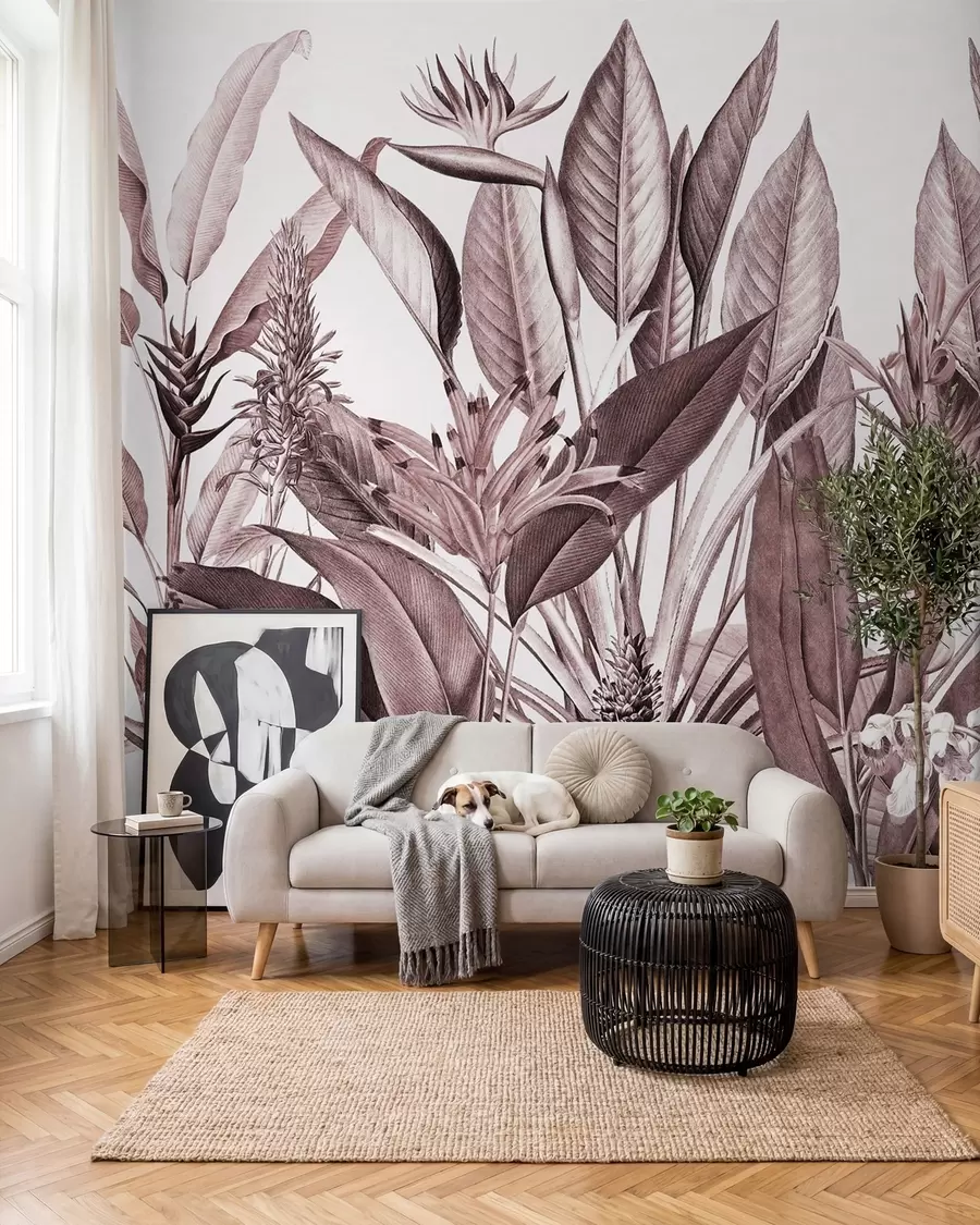 wall murals Tropical flora in serene tones u96833v1