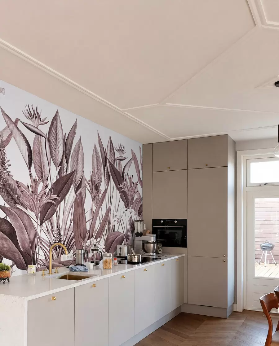 murales Flora tropical en tonos serenos u96833v1