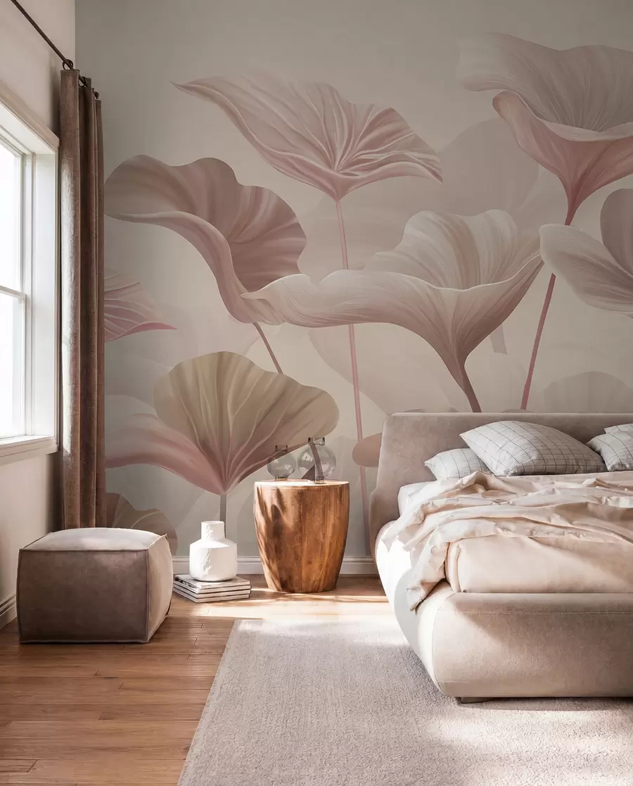 wall murals Soft petals in gentle hues w00385v1