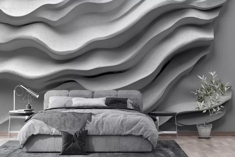 Wall Mural Photo Wallpaper Сoncrete texture of smooth relief w02233