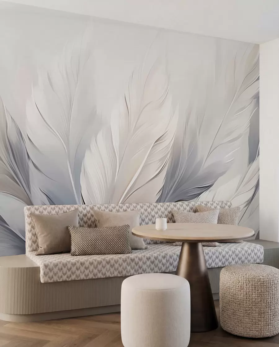 wall murals Airy light feathers w02213