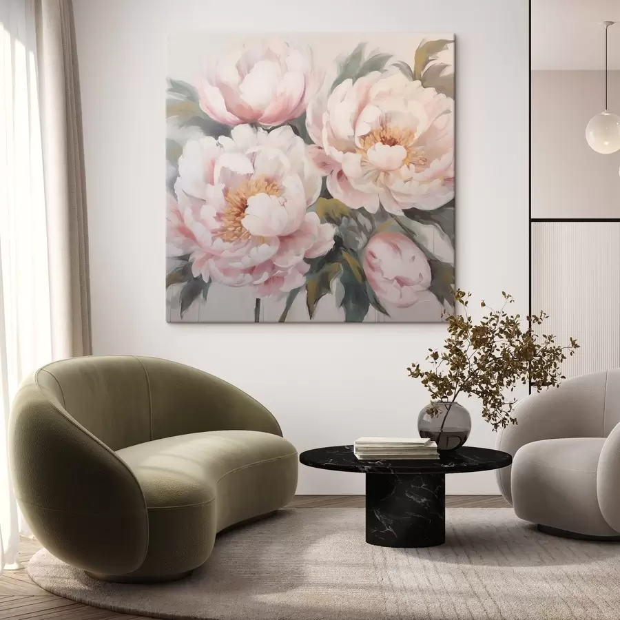 wall murals Fragile peonies s41683