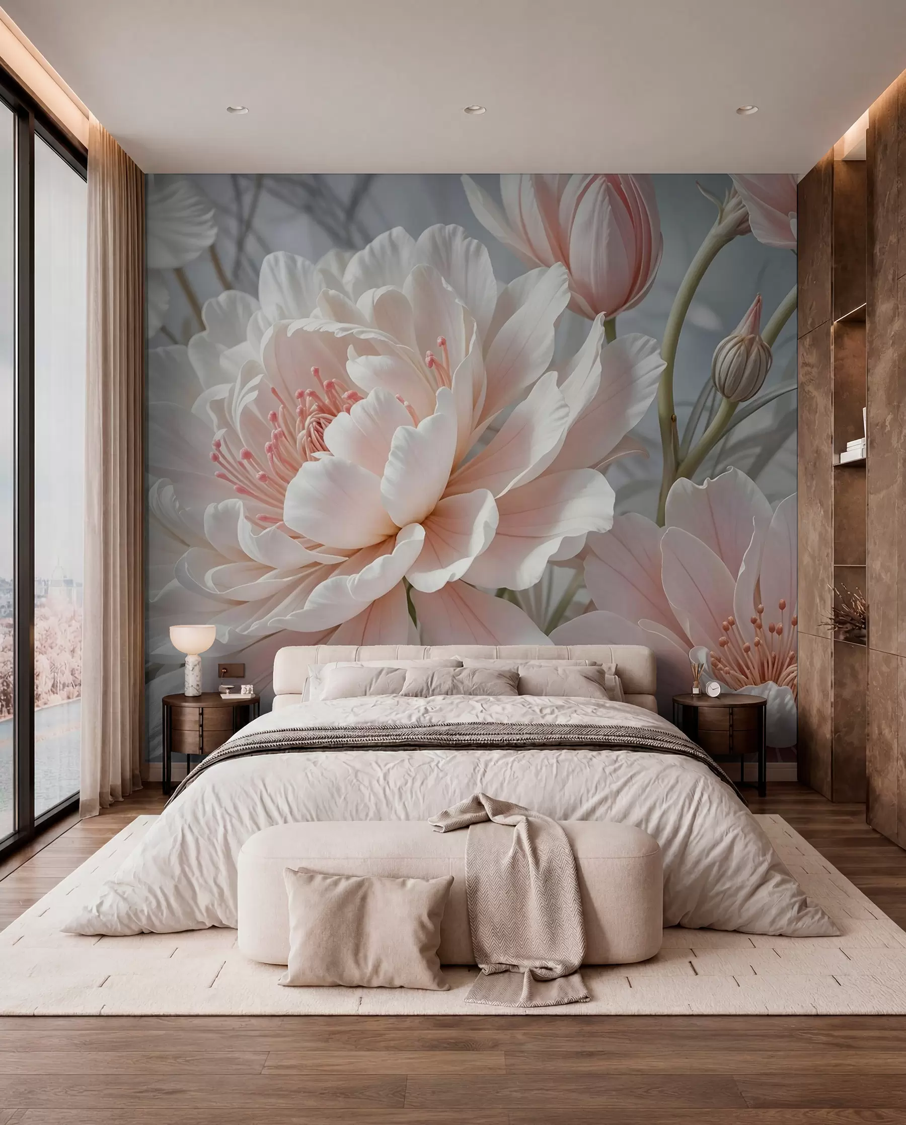 Wall Mural Photo Wallpaper Pink Peonies w08427