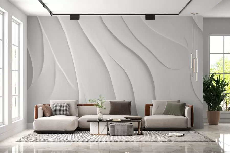 Wall Mural Photo Wallpaper Light concrete wall effect w02298