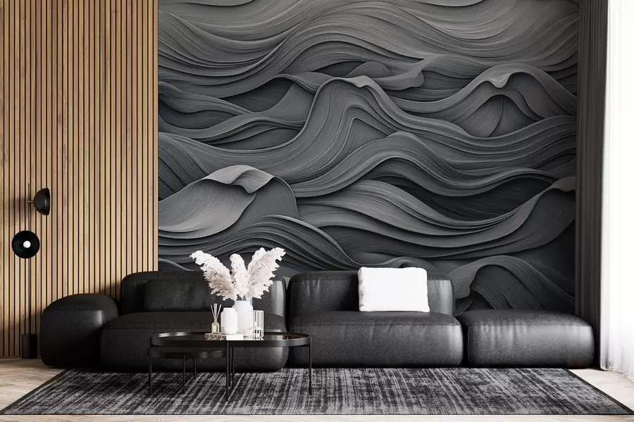 murales Olas gris oscuro w02311v1