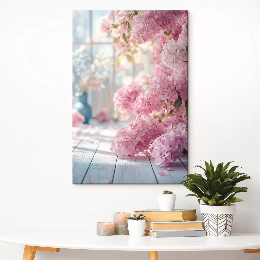 murales Lila rosa en el fondo de la ventana s41748