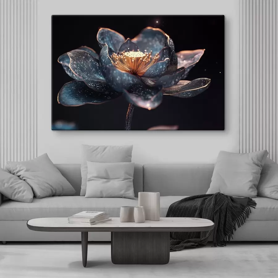 wall murals Graceful flower on a dark background s41837
