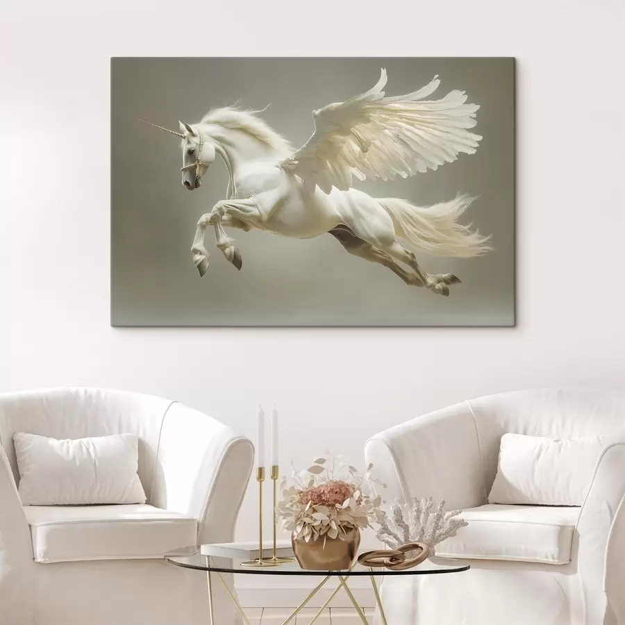 murales Pegaso saltarín, un caballo alado s41875