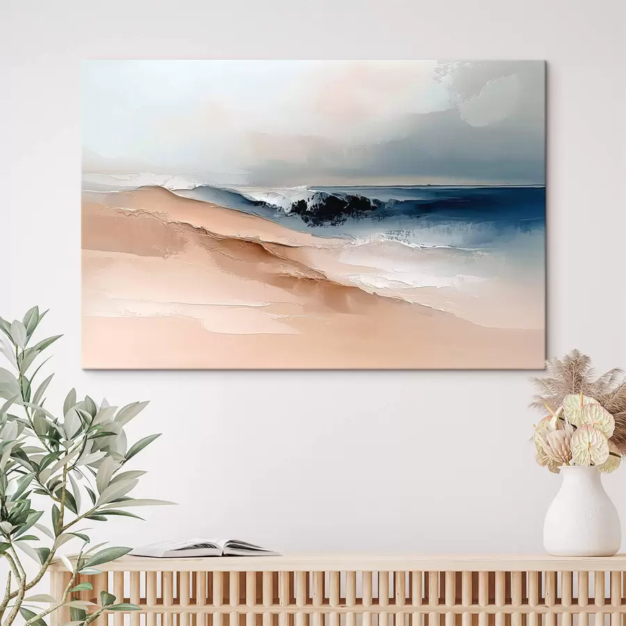 murales Abstracto con ola oceánica s41654