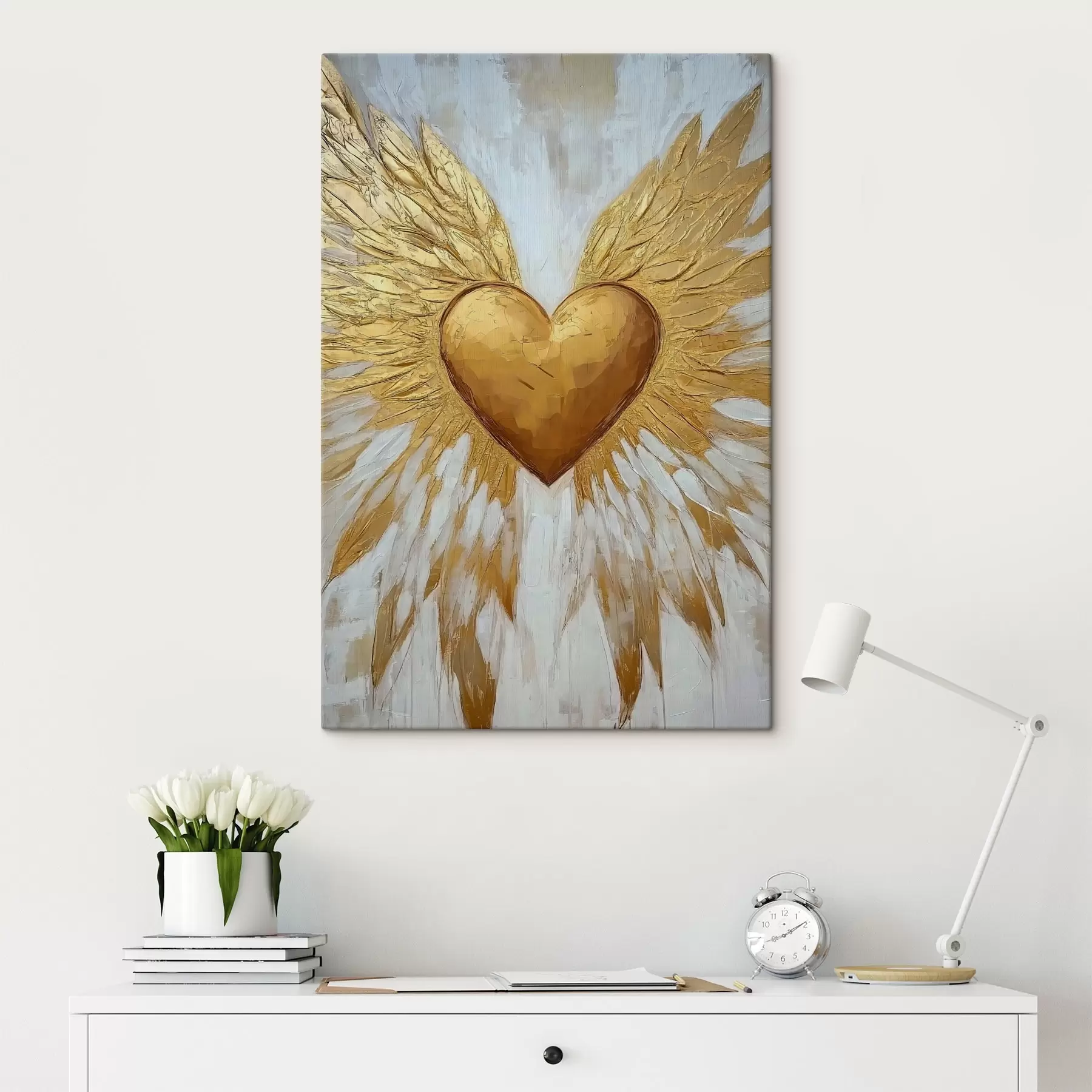 wall murals Heart with wings s41918