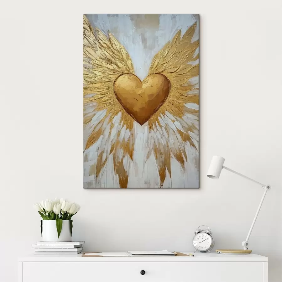 wall murals Heart with wings s41918