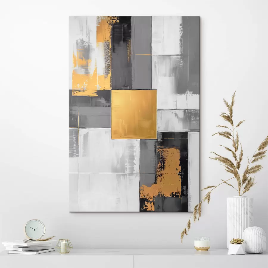 wall murals Abstraction with a square in the center s41846
