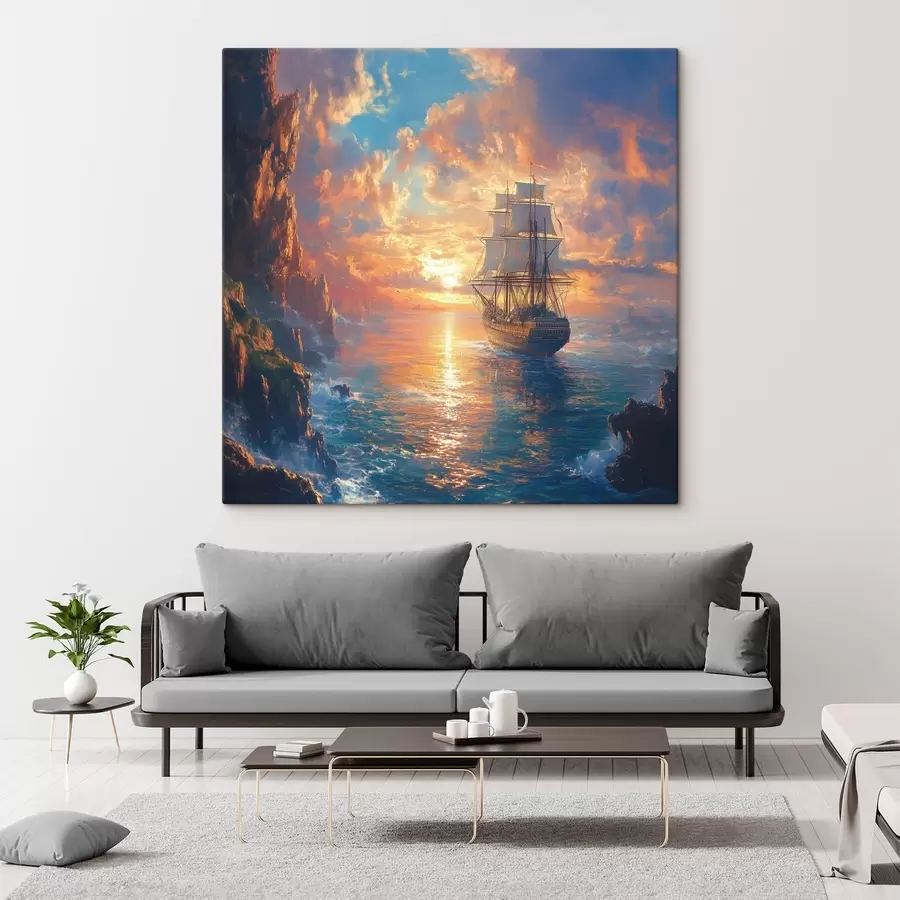 wall murals ship on the sea s42024
