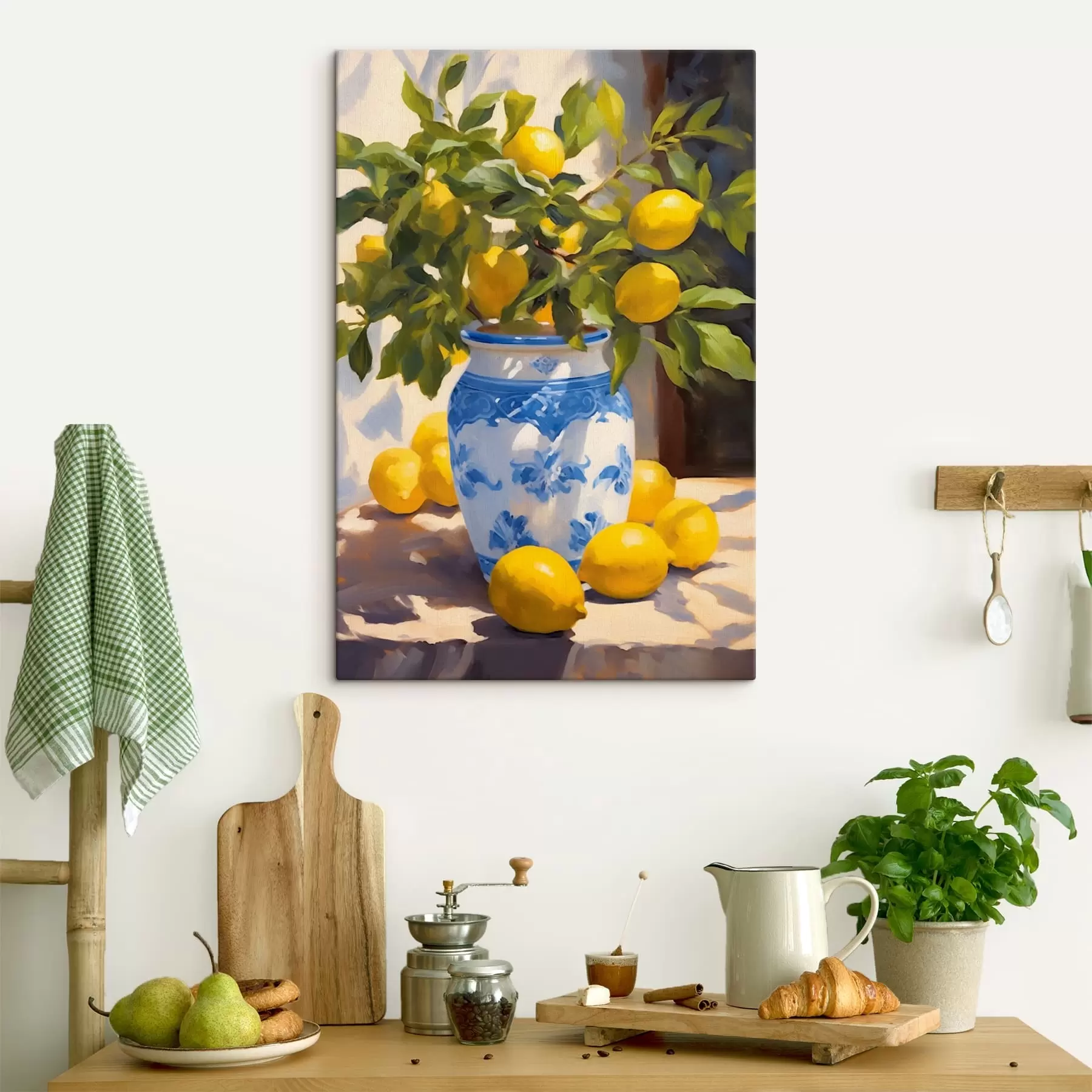 wall murals Vase and lemons s41790