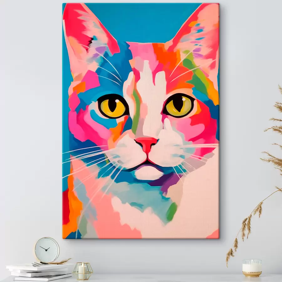 murales Gato de colores s41793