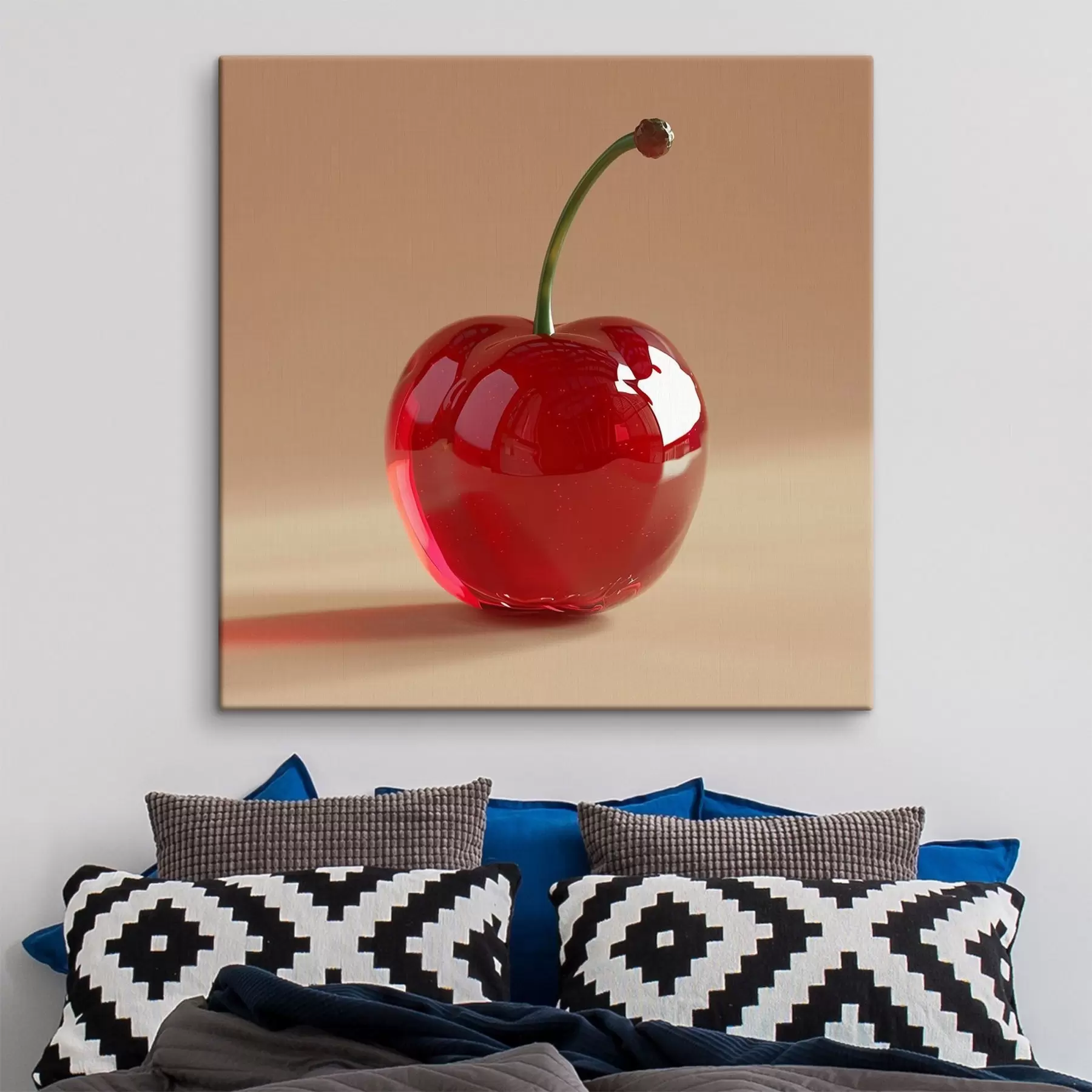 wall murals Fruit, ripe red cherries s42069