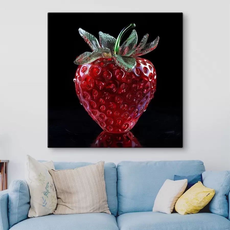 murales Frutas, jugosas fresas maduras s42074