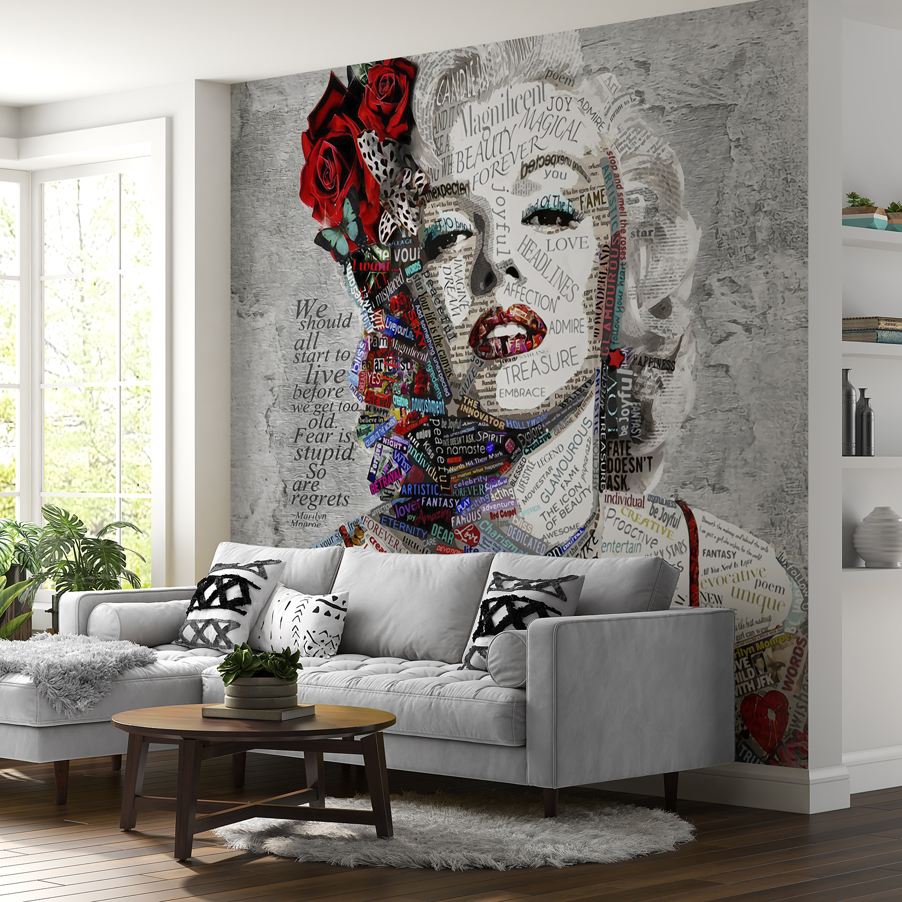 Wall murals Pop Art Abstract portrait of Marilyn Monroe Nr