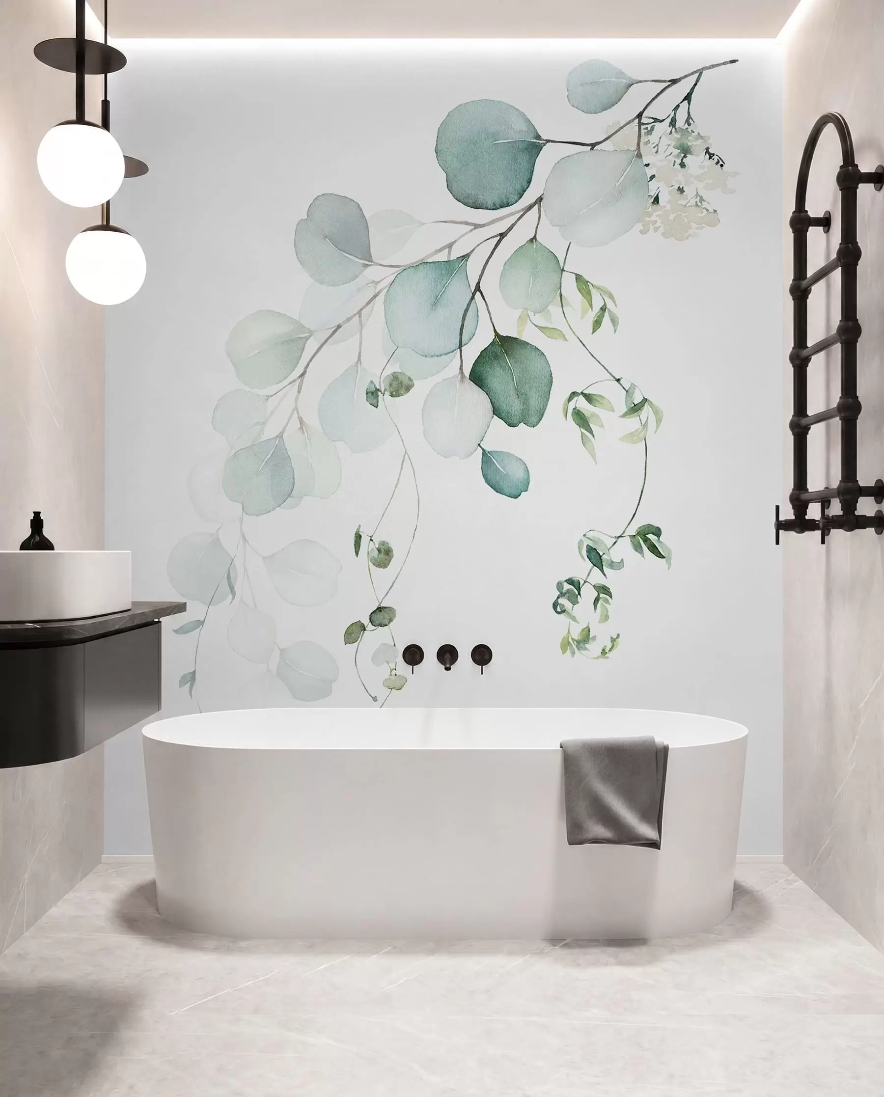 wall murals Branch with leaves u51026