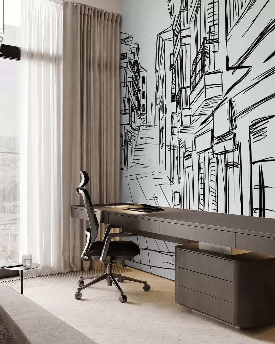 wall murals Building, black e infrastructure u51061