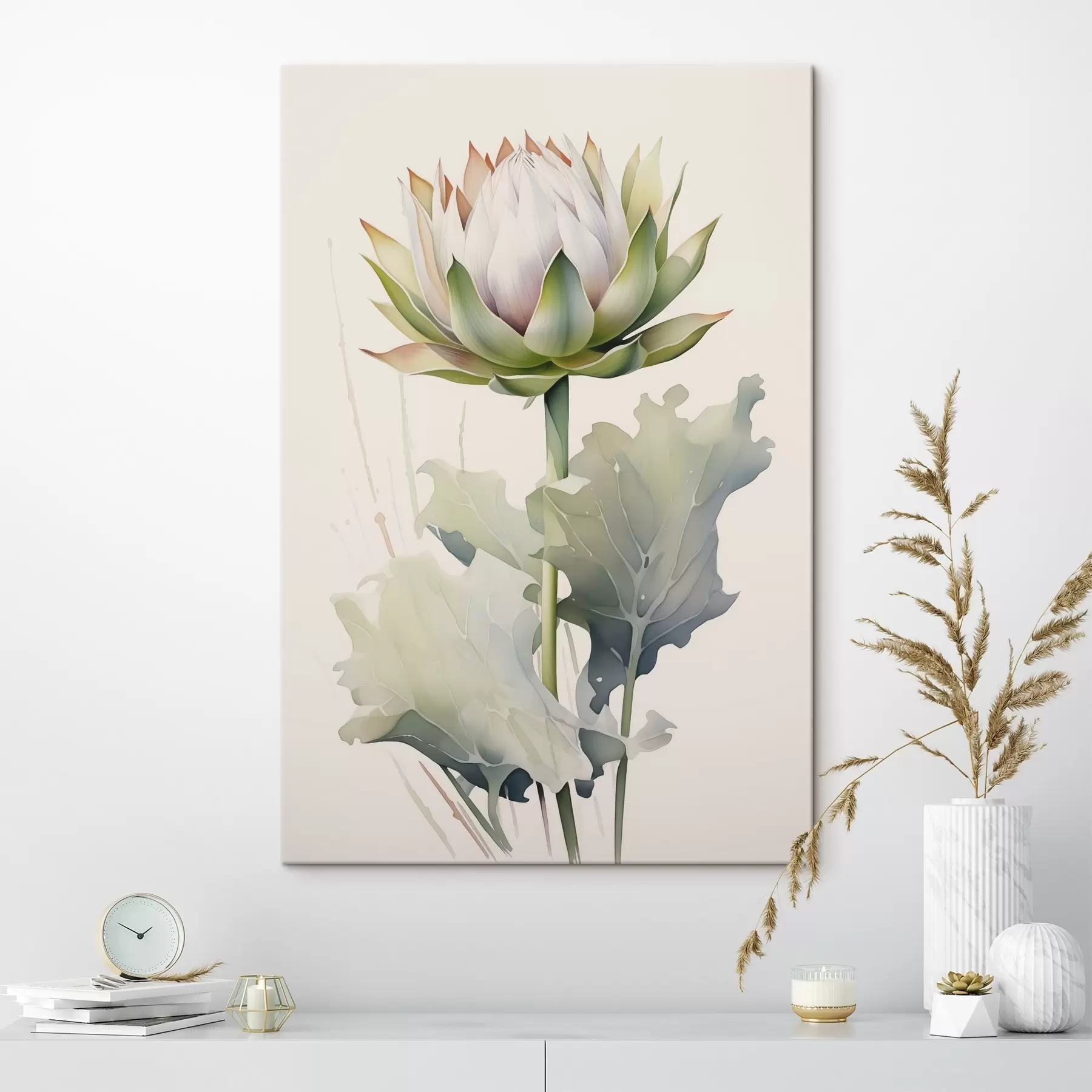 wall murals Artichoke flower imitation watercolor s42117