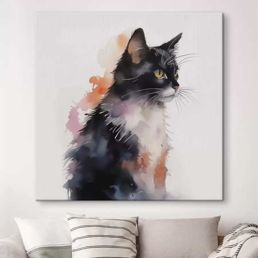 murales Gato imitación acuarela s42121