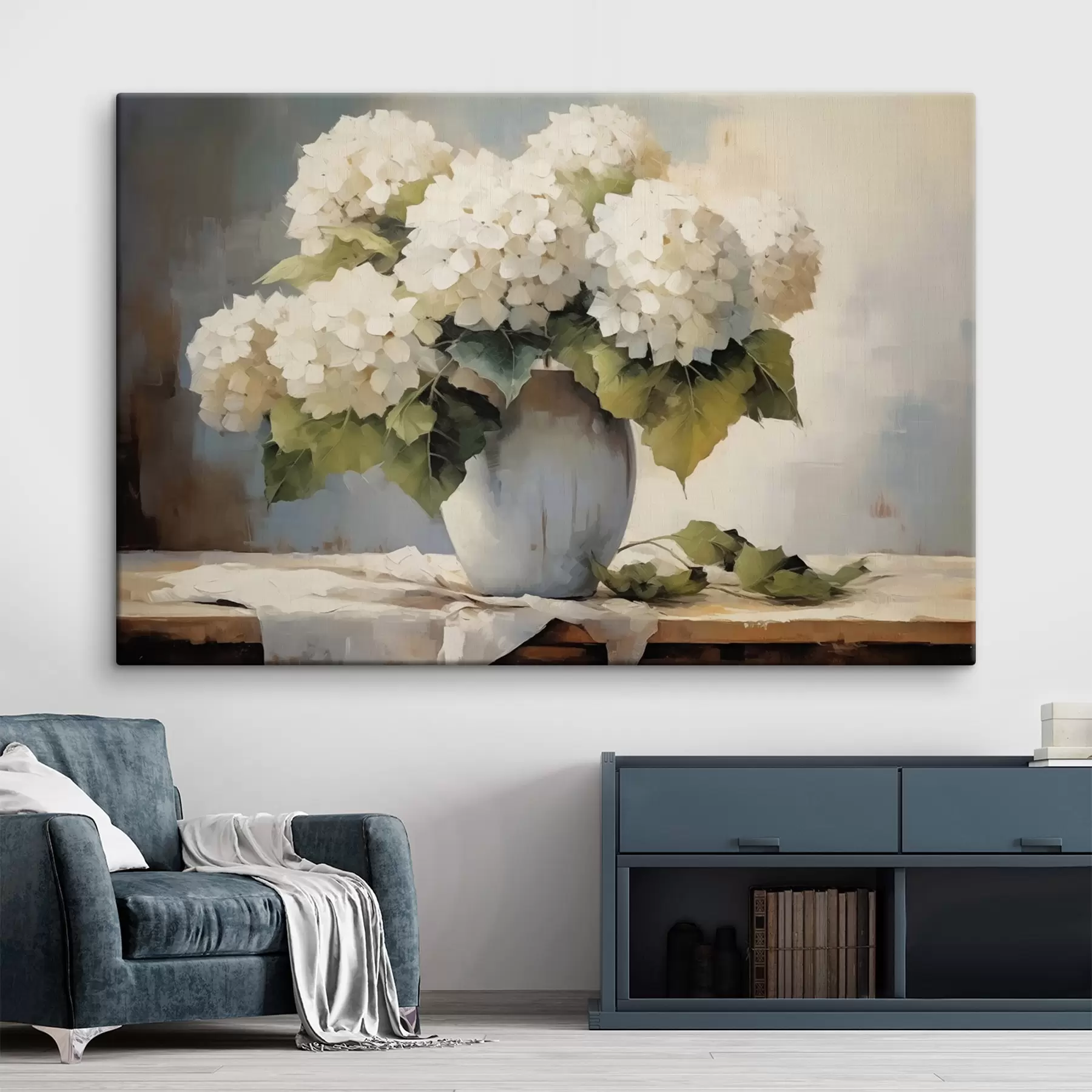 wall murals Vase with flowers on the table s41761