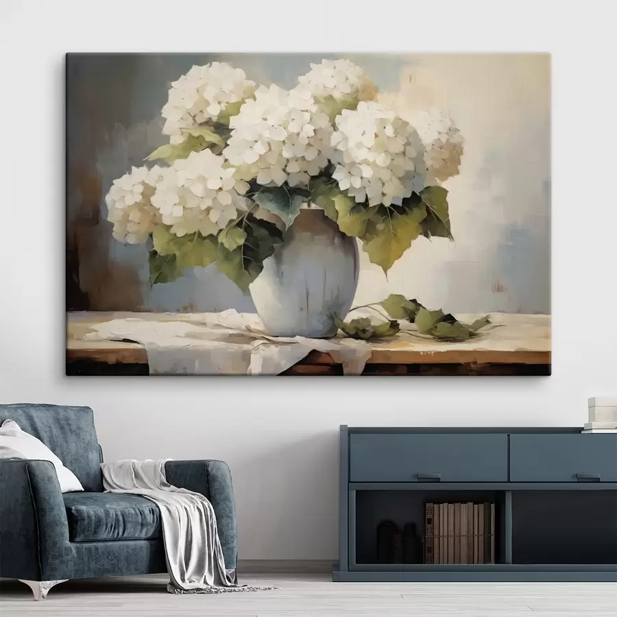 wall murals Vase with flowers on the table s41761