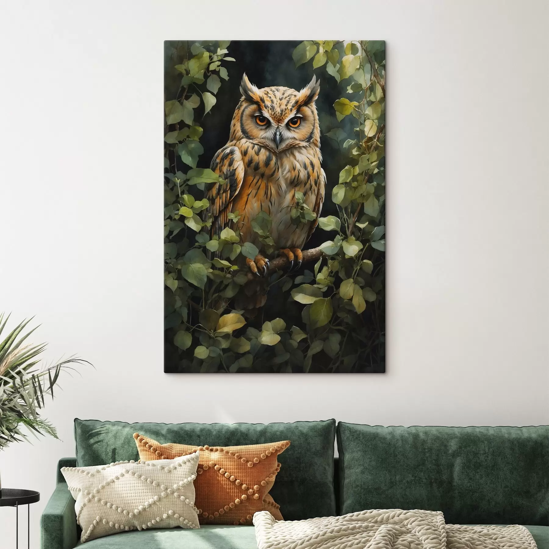 wall murals Owl on a branch s41776