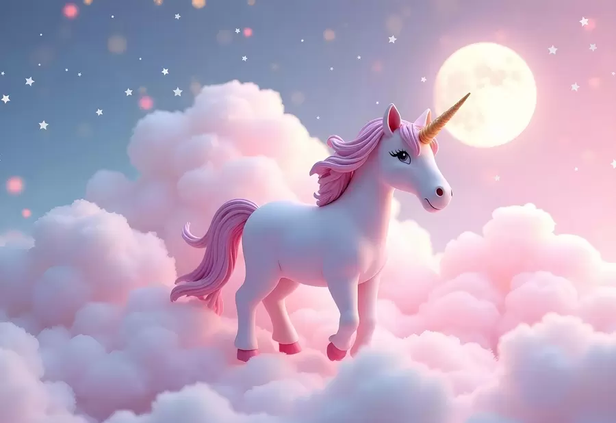 Wall Mural Photo Wallpaper Unicorn on the clouds w02620
