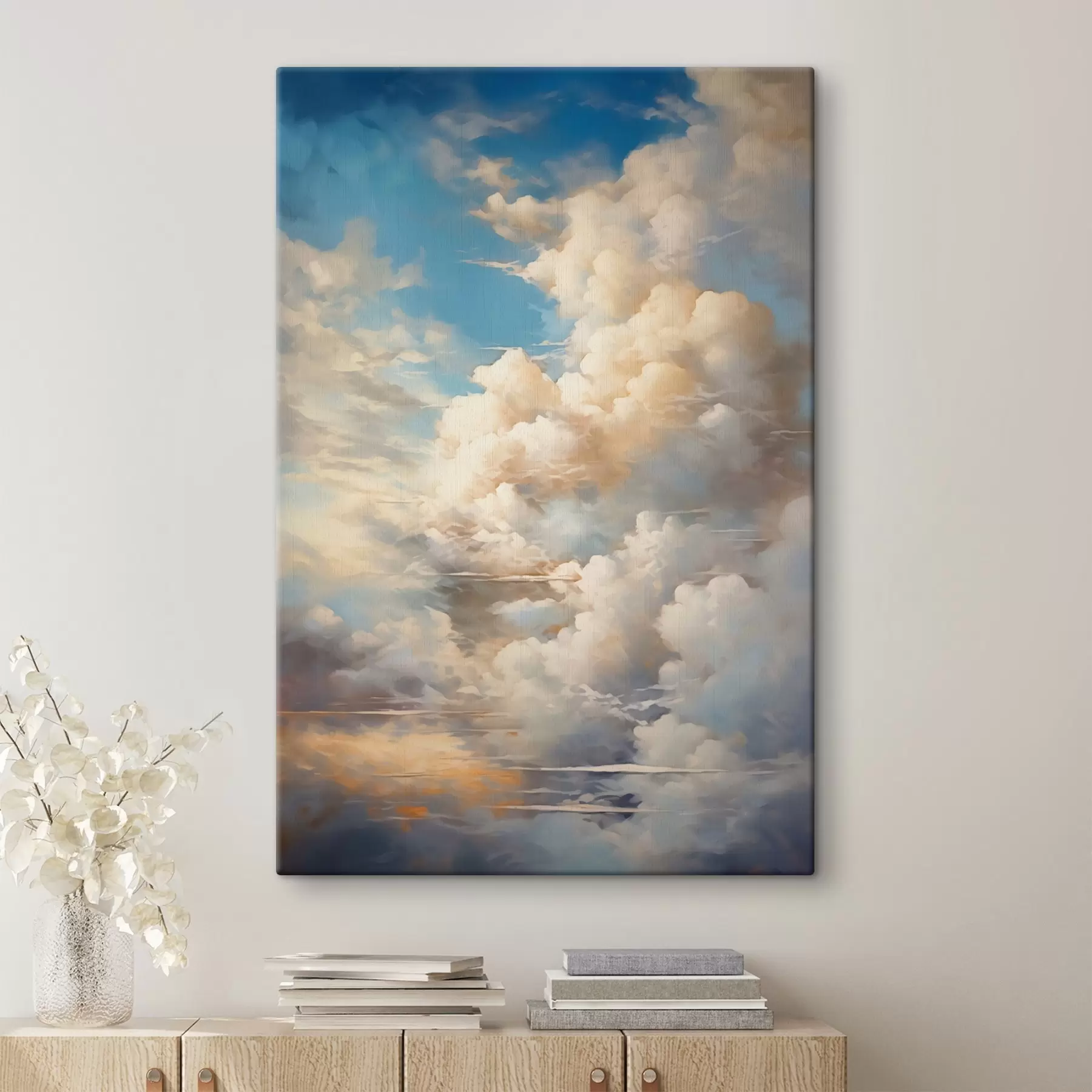 murales Cielo con nubes imitación de pintura s42145