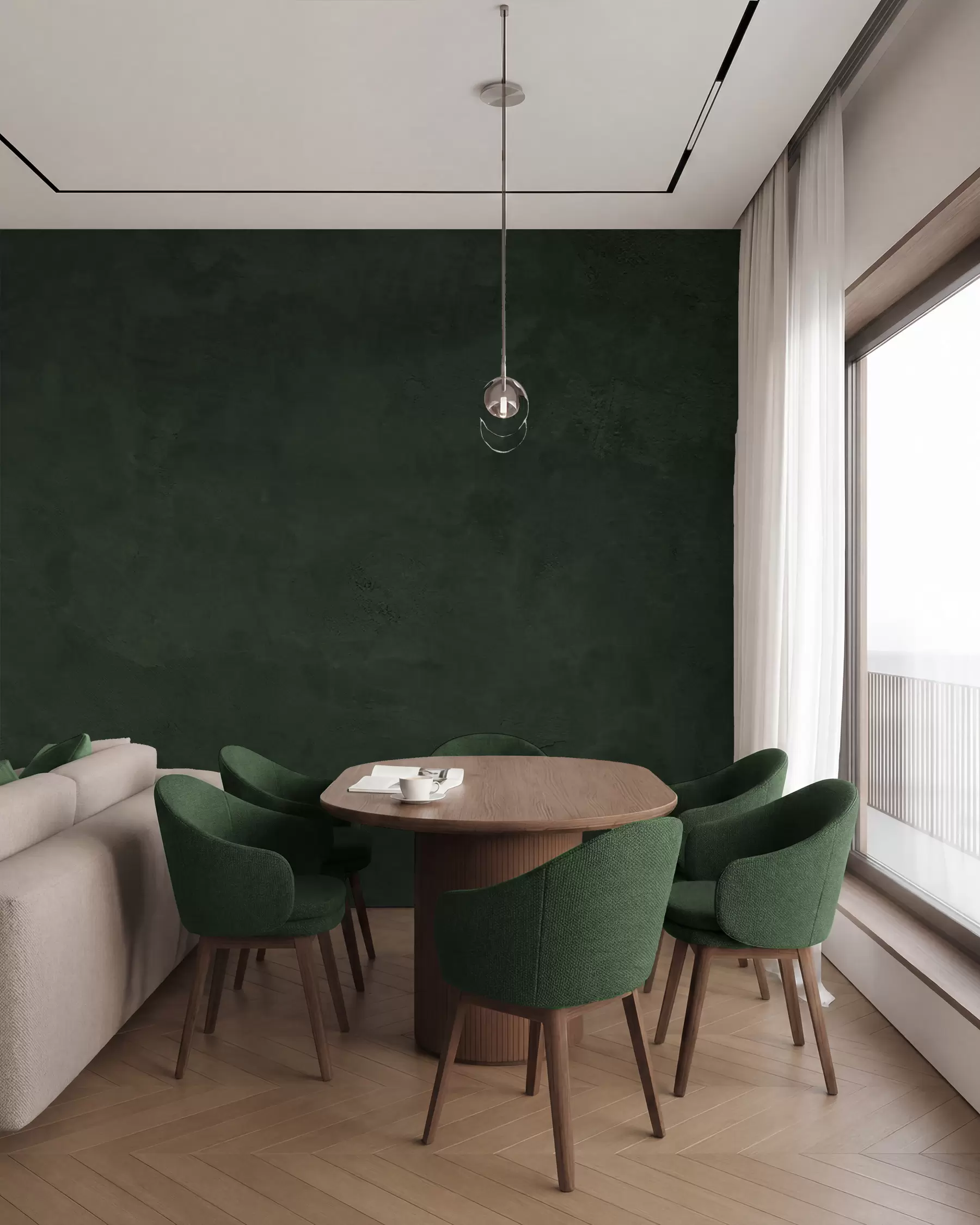 wall murals Green background with concrete wall effect w02553v1