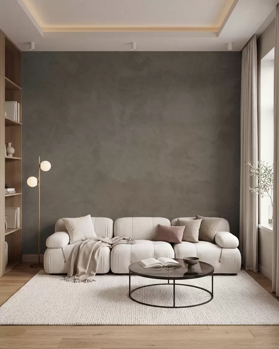 Wall Mural Photo Wallpaper Brown and beige background with concrete wall effect w02553v3