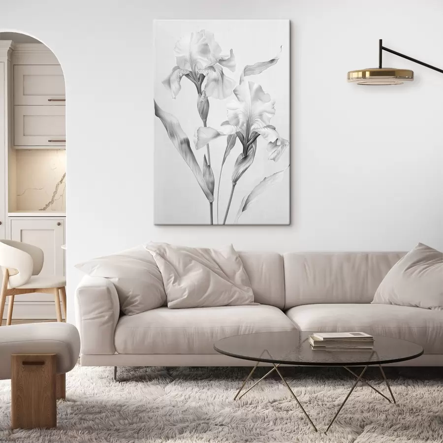 murales Elegantes iris en tonos blancos y negros s42171