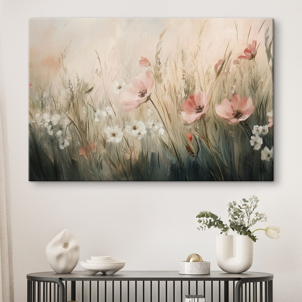 Pinturas Flores en el prado, estilo rústico, acrílico, Cuadros de flores, s42209 : Uwalls.com