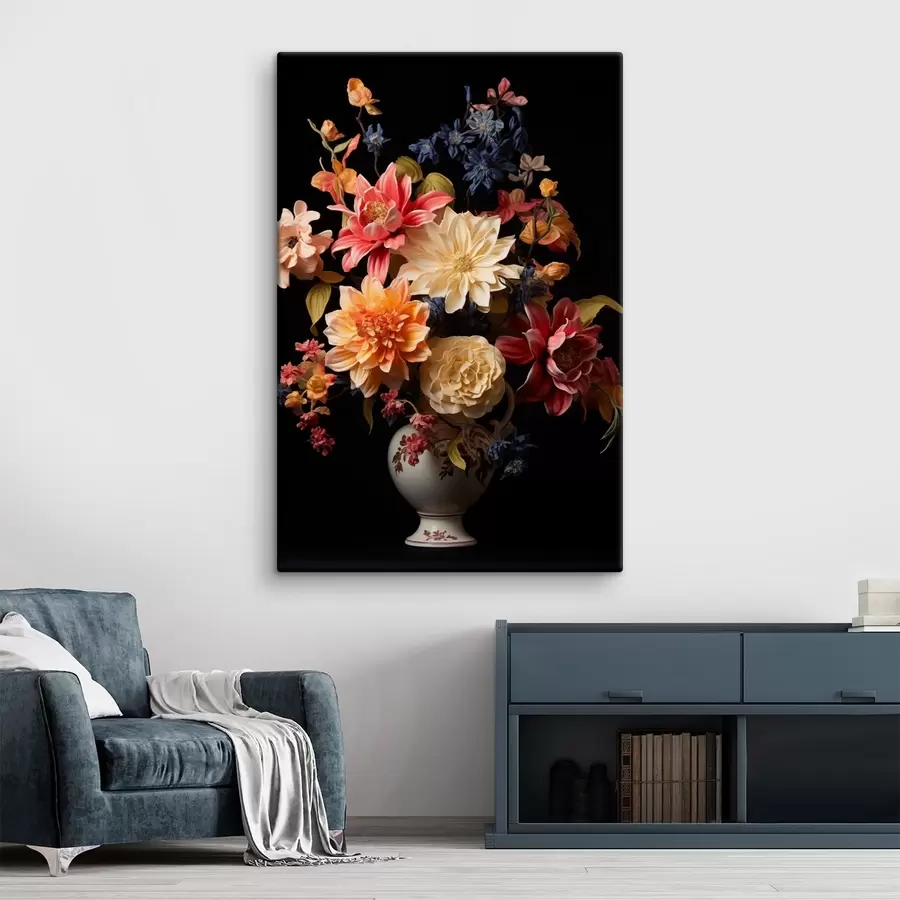 murales Obra maestra floral s42292