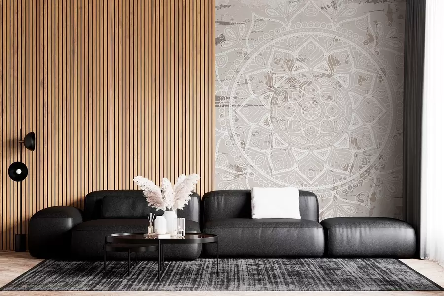 murales Mandala étnico en tonos delicados w02693