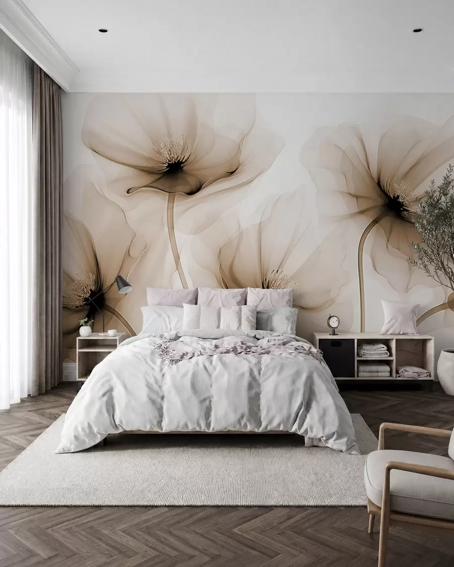 peintures murales Fleurs transparentes w02696v1