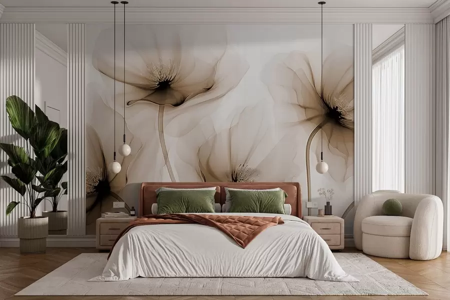 peintures murales Fleurs transparentes w02696v1