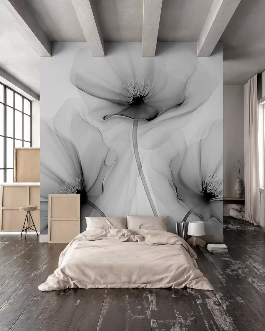 peintures murales Fleurs transparentes w02696v2
