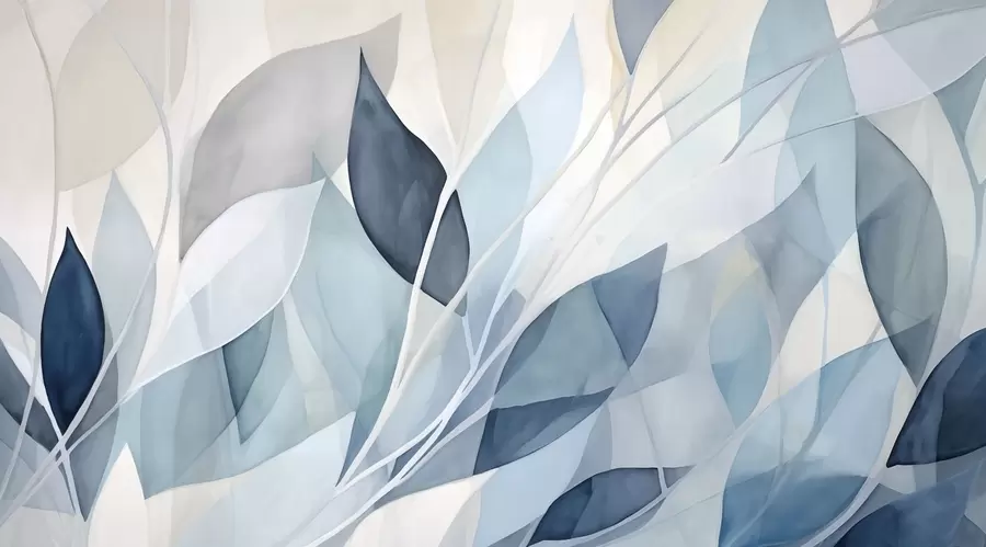 peintures murales Feuilles abstraites w02701