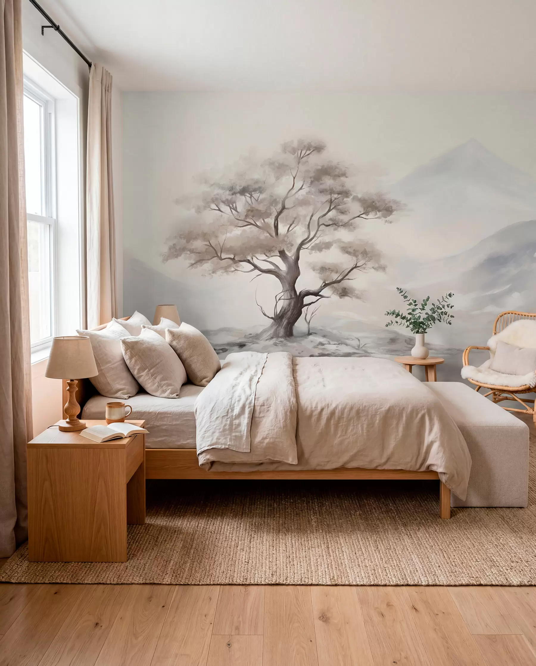 peintures murales Arbre solitaire w08604