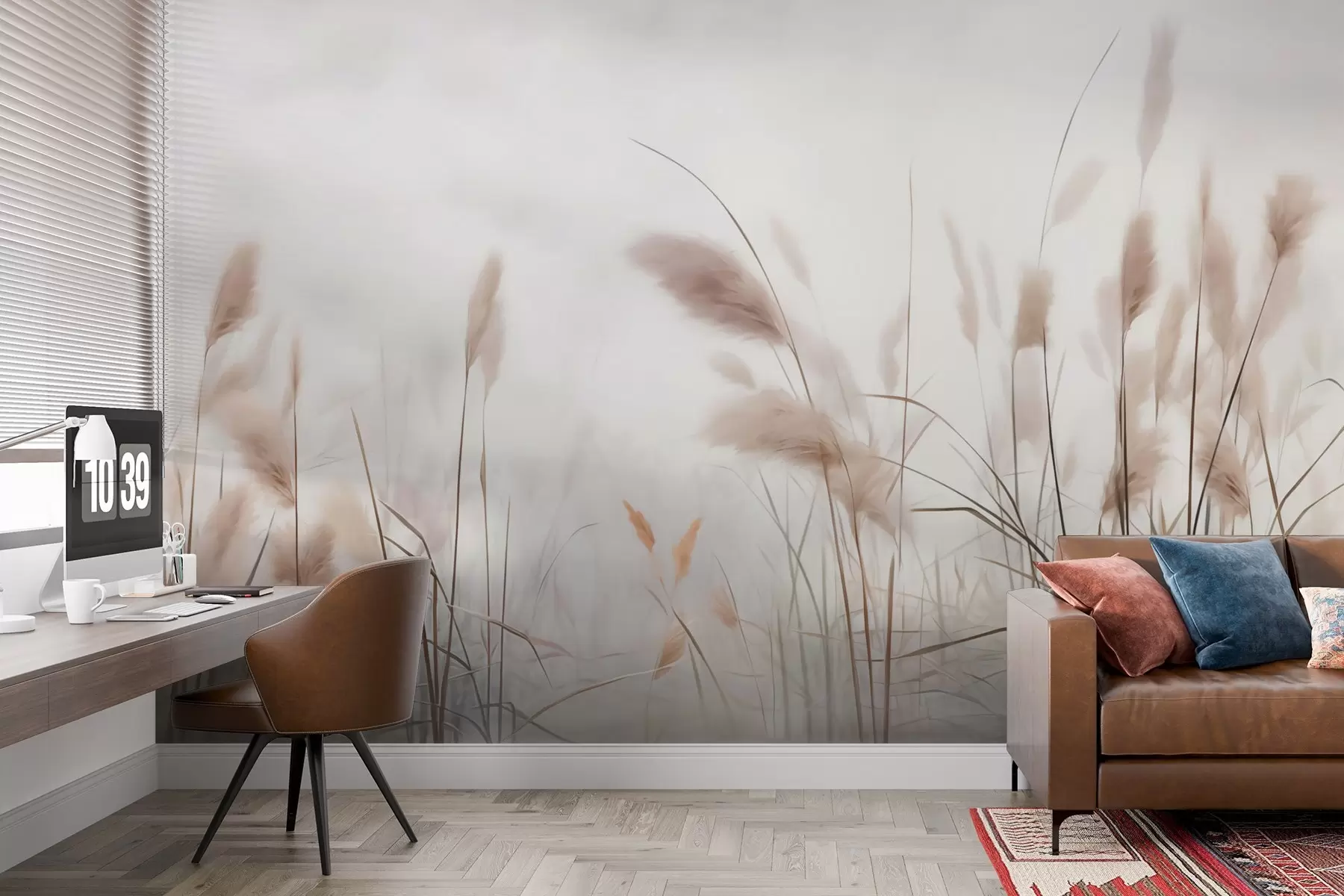 murales Pintura imitación caña w02724