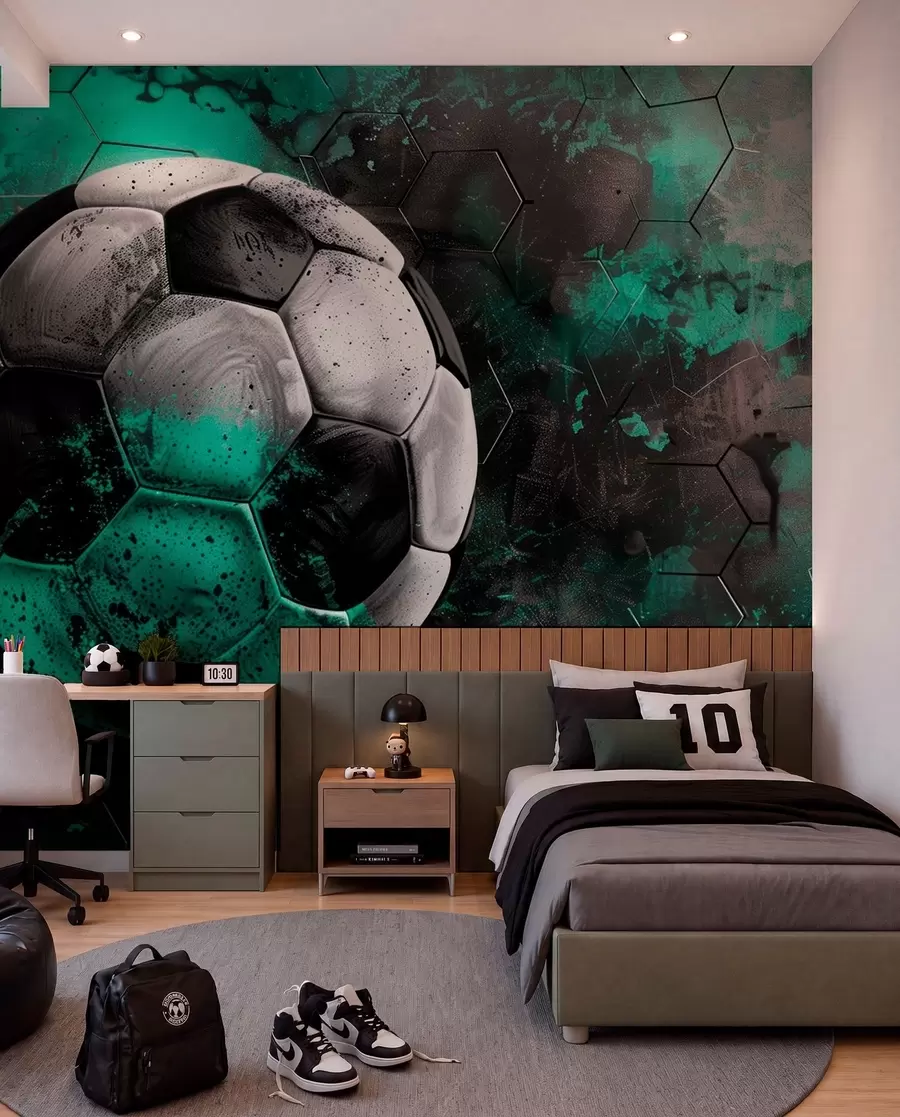 peintures murales Ballon de football w08618