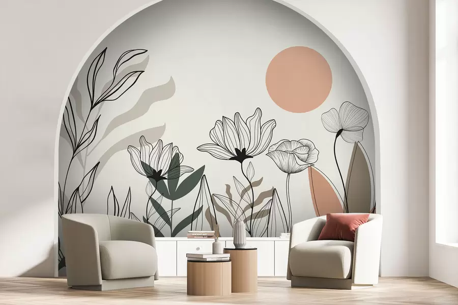 murales Flores de estilo boho w02753