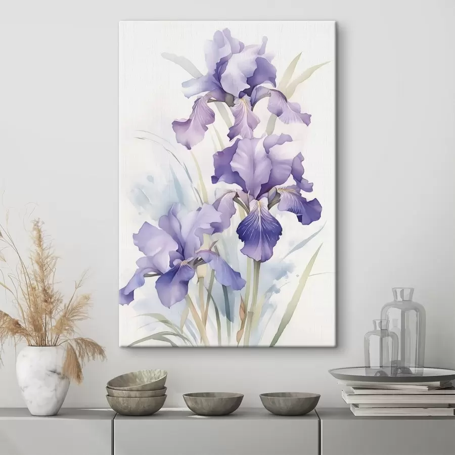 wall murals Irises imitation of watercolor s42414