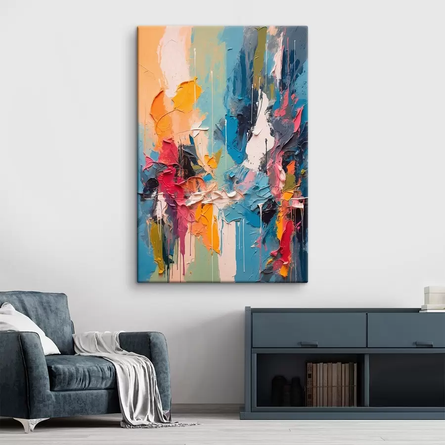 wall murals Abstract multicolored painting in oil painting style s42256