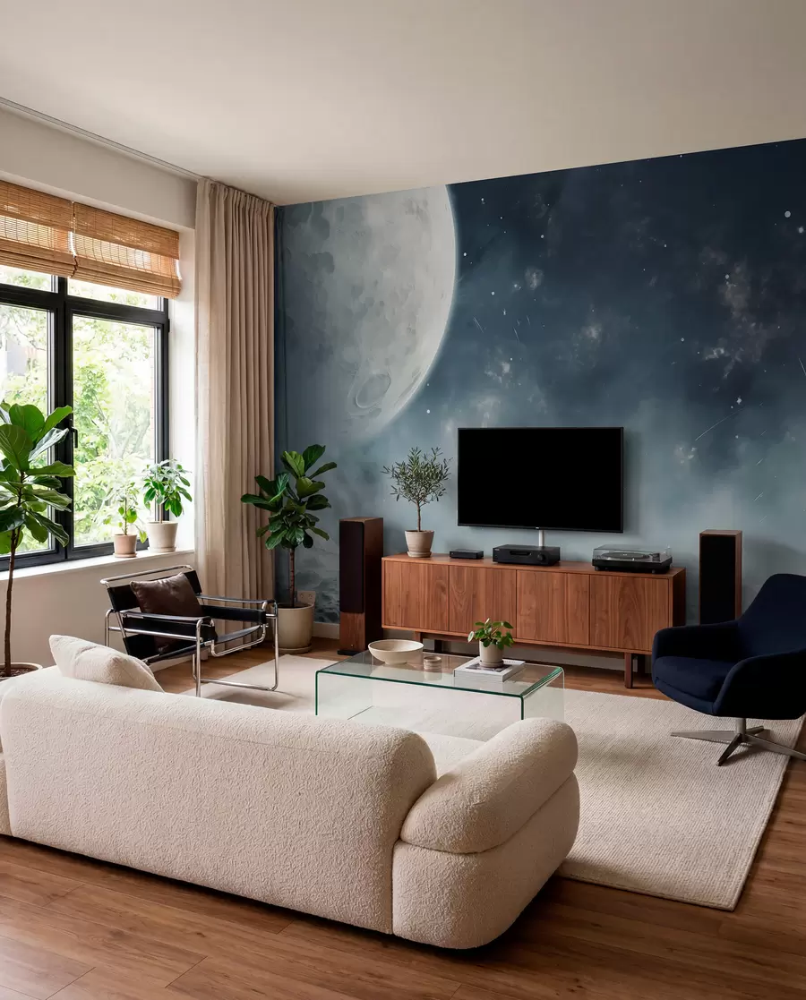 Wall Mural Photo Wallpaper Abstract lunar landscape w02797