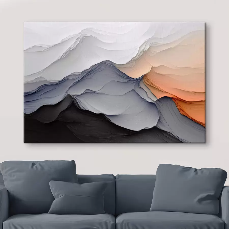 wall murals Abstraction with imitation of mountains s42457